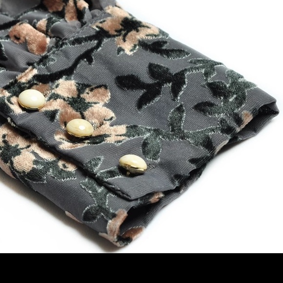 NEW!!! Mesh Dresses Women's Sleeve Flocking Print Vintage Long Party Dress - Picture 4 of 8